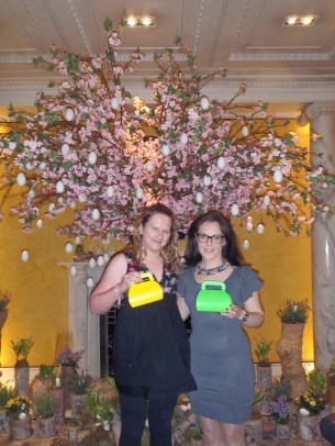 With our goodie bags in the Berkeley