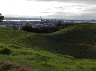 Mount Eden with Auckland city in the background
