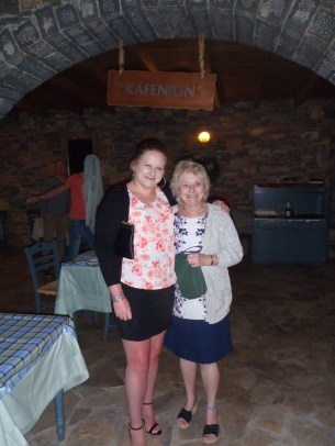 At the a la carte restaurant - my outfit - top oasis and skirt Jane Norman