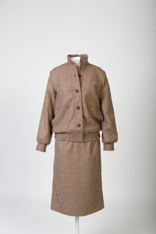 Bill Pashley 'honeymoon' brown tweed day suit © Historic Royal Palaces, Richard Lea Hair