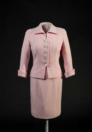 Catherine Walker, pink suit, © Historic Royal Palaces, Richard Lea Hair